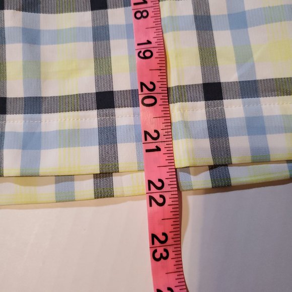 Nike Golf Men's Dri-Fit Yellow and Blue Plaid Shorts Size 35 - Picture 7 of 9